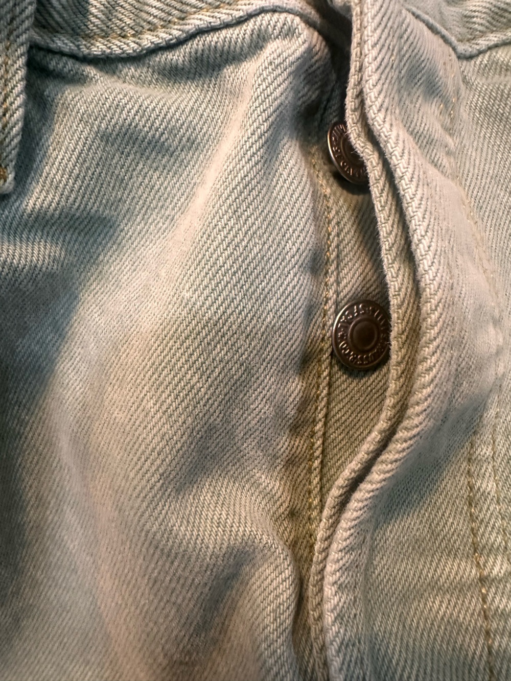 Levi's 501 Straight Leg Sage Green Button Fly Size 27 - Picture 8 of 9